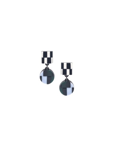 Aurora AM Checkered Dangle Earrings